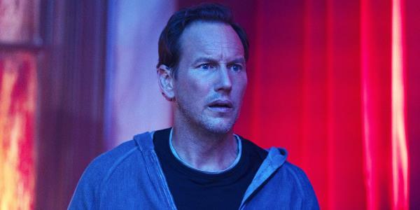 Patrick Wilson as Josh Lambert looks co<em></em>ncerned in front of red background in Insidious The Red Door