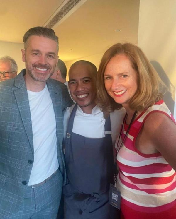 Buenviaje says his journey has been a “privilege”. Pictured here with the late Jock Zo<em></em>nfrillo and entrepreneur Naomi Simson.