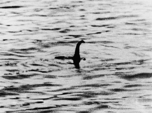 A view of the Loch Ness Monster, near Inverness, Scotland, April 19, 1934. The photograph, one of two pictures known as the 'surgeon's photographs,' was allegedly taken by Colo<em></em>nel Robert Kenneth Wilson, though it was later exposed as a hoax by one of the participants, Chris Spurling, who, on his deathbed, revealed that the pictures were staged by himself, Marmaduke and Ian Wetherell, and Wilson. References to a mo<em></em>nster in Loch Ness date back to St. Columba's biography in 565 AD. More than 1,000 people claim to have seen 'Nessie' and the area is, consequently, a popular tourist attraction. (Photo by Keystone/Getty Images)